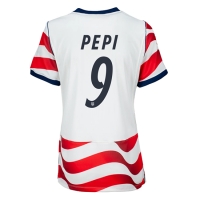 Camiseta Estados Unidos Ricardo Pepi #9 Primera Equipación Replica Mundial 2026 para mujer mangas cortas